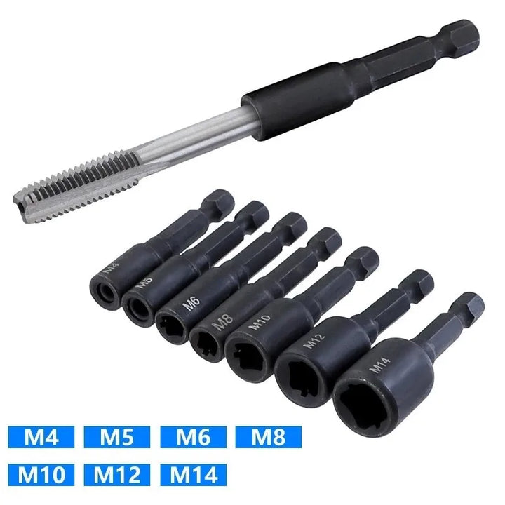 M4-M14 plus ferme vis robinet douille adaptateur support barre d'extension 1/4 pouces tige hexagonale Double tête Suqare robinet morrer douilles adaptateurs