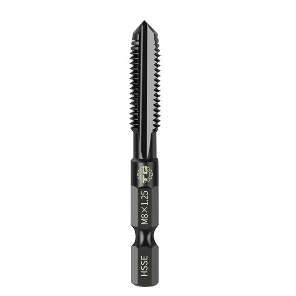 TG Premium 6542 Jeu de tarauds à cannelure droite à tige hexagonale en acier rapide pour acier inoxydable et fonte - M3-M12