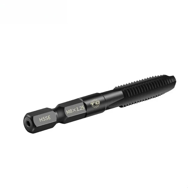 TG Premium 6542 Jeu de tarauds à cannelure droite à tige hexagonale en acier rapide pour acier inoxydable et fonte - M3-M12